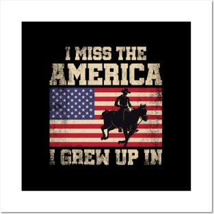 I Miss The America I Grew Up In American Flag Posters and Art